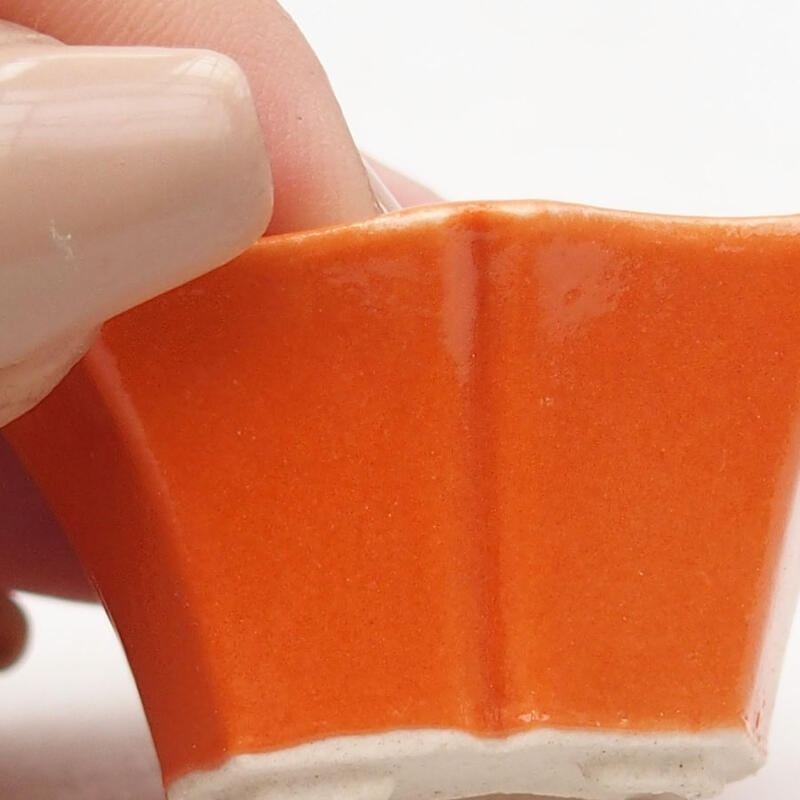 Mini bonsai tál 3,5 x 3,5 x 2 cm, narancssárga