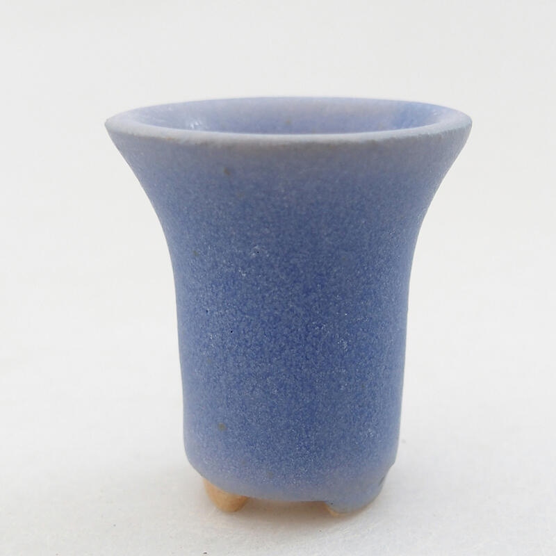 Mini bonsai tál 3,5 x 3,5 x 3,5 cm, kék színben