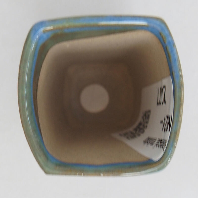 Mini bonsai tál 3,5 x 3,5 x 5,5 cm, kék színben