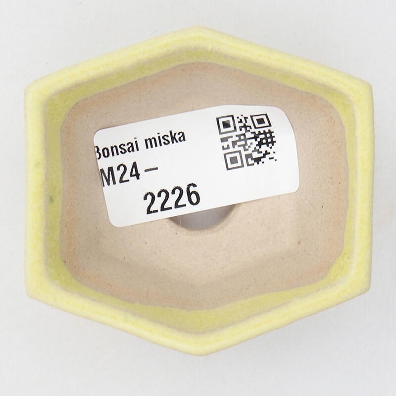 Mini bonsai tál 3,5 x 3,5 x 5,5 cm, sárga