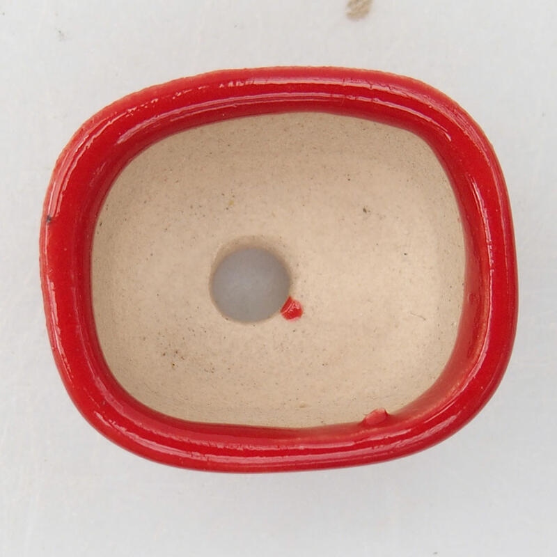 Mini bonsai tál 3 x 2,5 x 1,5 cm, piros színben