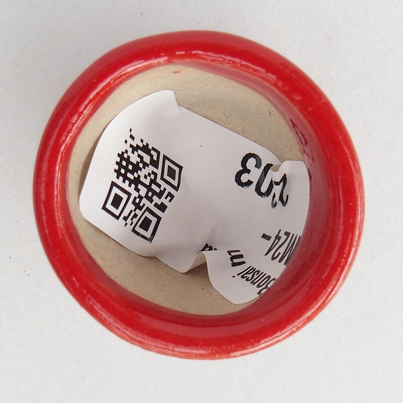 Mini bonsai tál 3 x 3 x 2,5 cm, piros színben