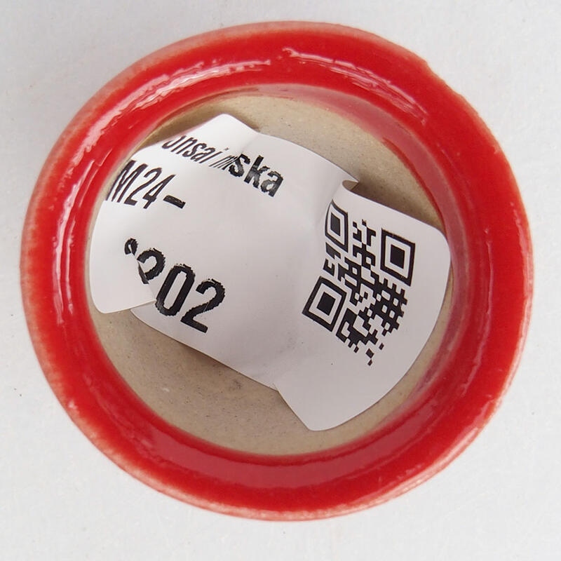 Mini bonsai tál 3 x 3 x 2,5 cm, piros színben