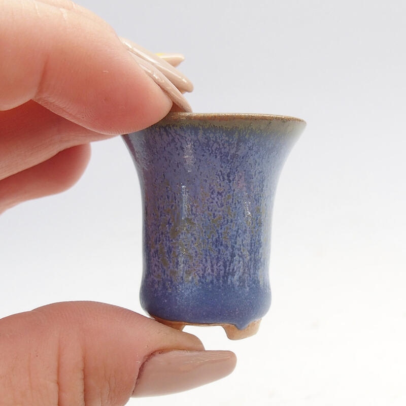 Mini bonsai tál 3 x 3 x 3,5 cm, kék színben