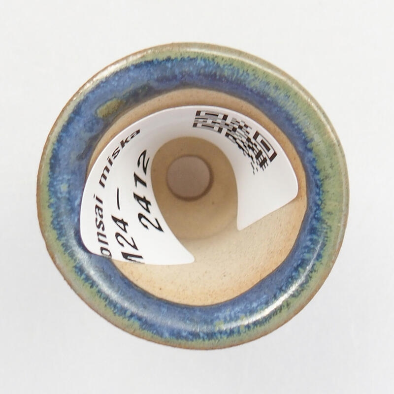 Mini bonsai tál 3 x 3 x 3,5 cm, kék színben