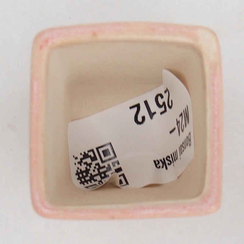 Mini bonsai tál 3 x 3 x 3,5 cm, rózsaszínű