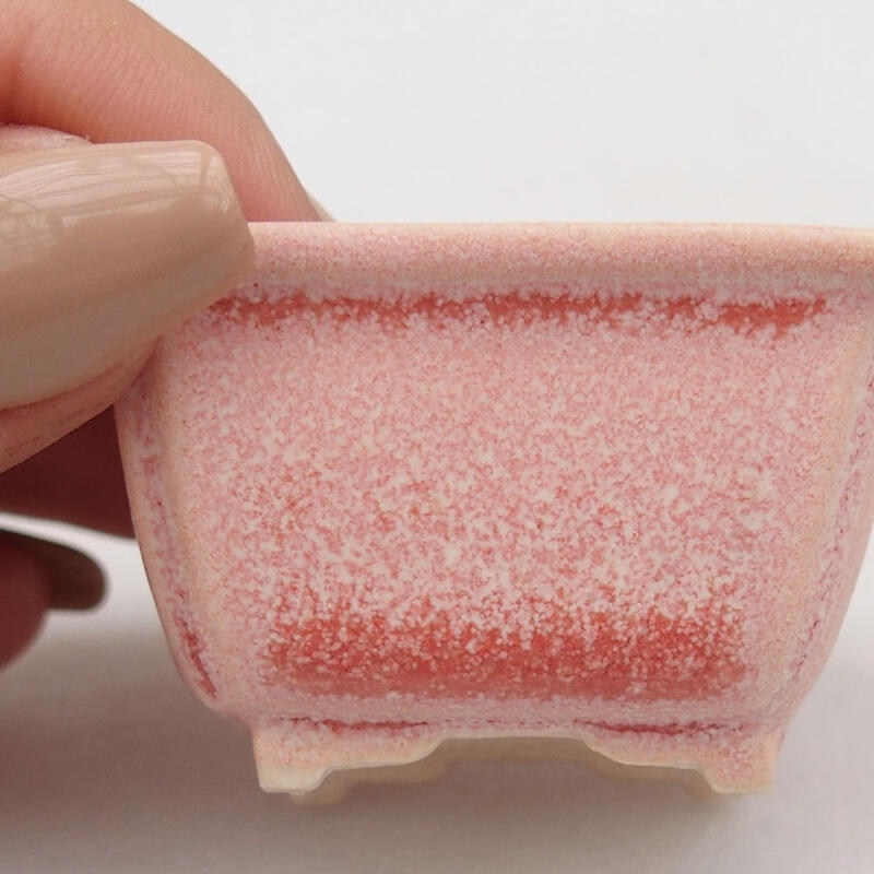 Mini bonsai tál 4,5 x 3,5 x 2,5 cm, rózsaszínű