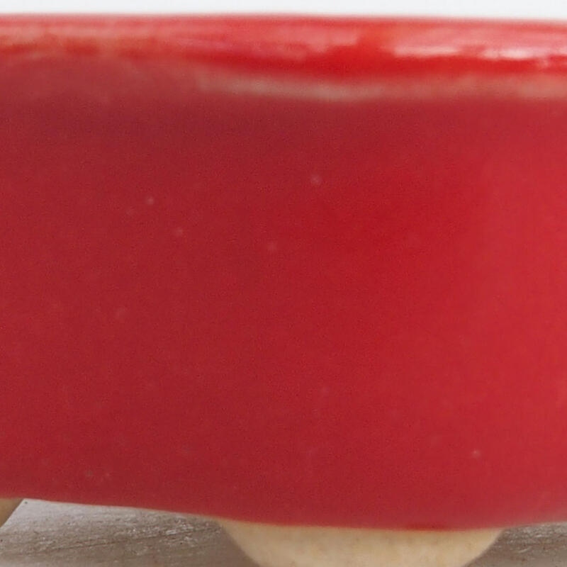 Mini bonsai tál 4,5 x 3,5 x 2 cm, piros színben