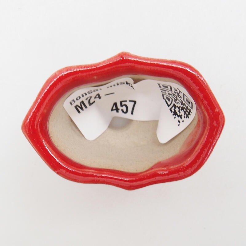 Mini bonsai tál 4,5 x 3 x 2,5 cm, piros színben