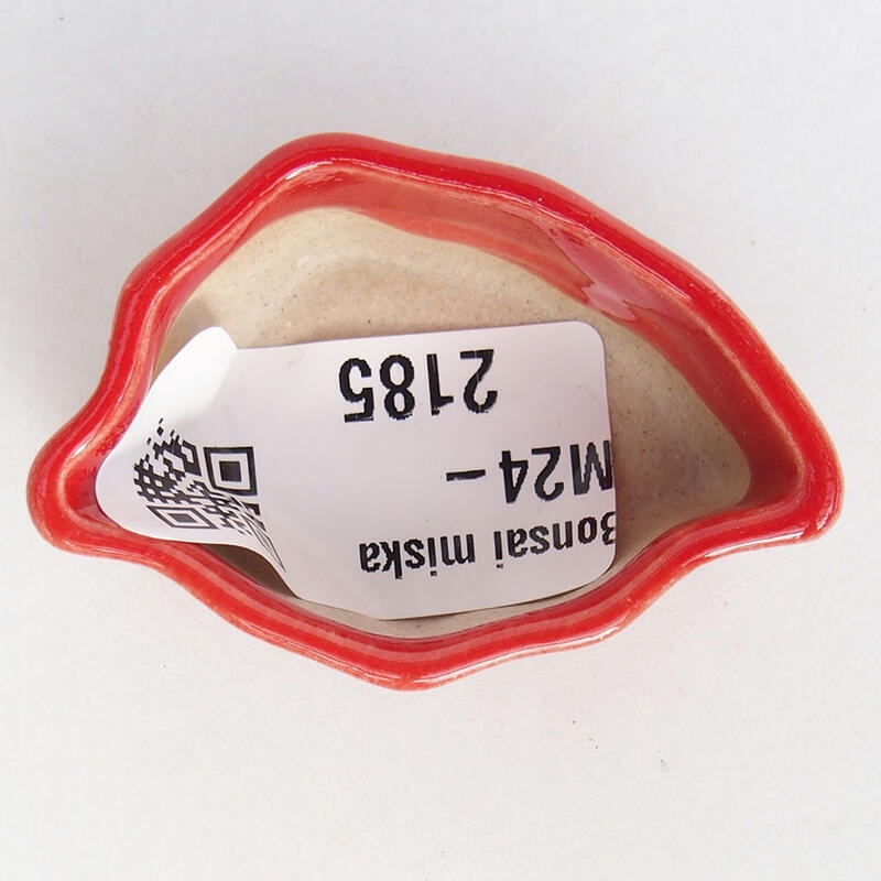 Mini bonsai tál 4,5 x 3 x 2 cm, piros színben