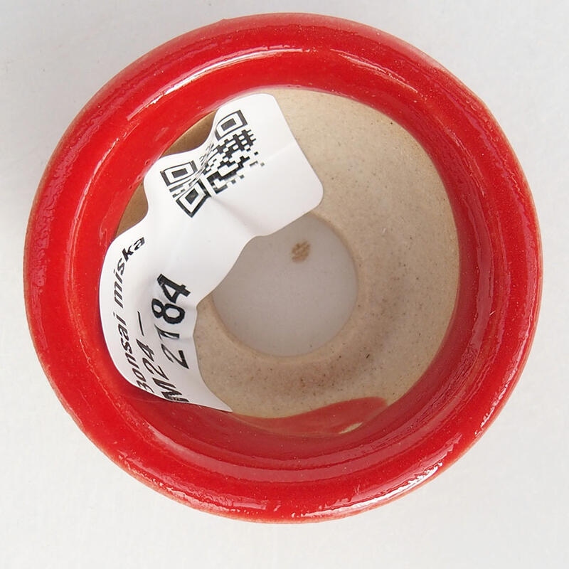 Mini bonsai tál 4,5 x 4,5 x 2,5 cm, piros színben