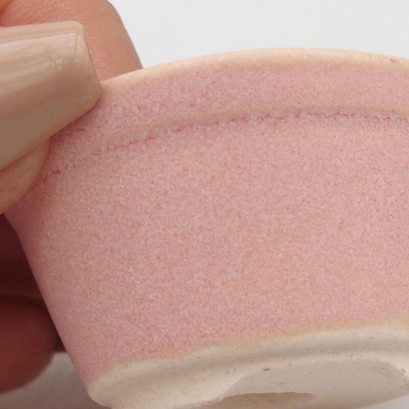 Mini bonsai tál 4,5 x 4,5 x 2,5 cm, rózsaszínű