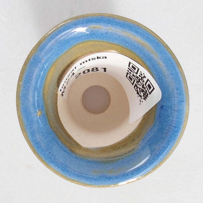 Mini bonsai tál 4,5 x 4,5 x 4 cm, kék színben