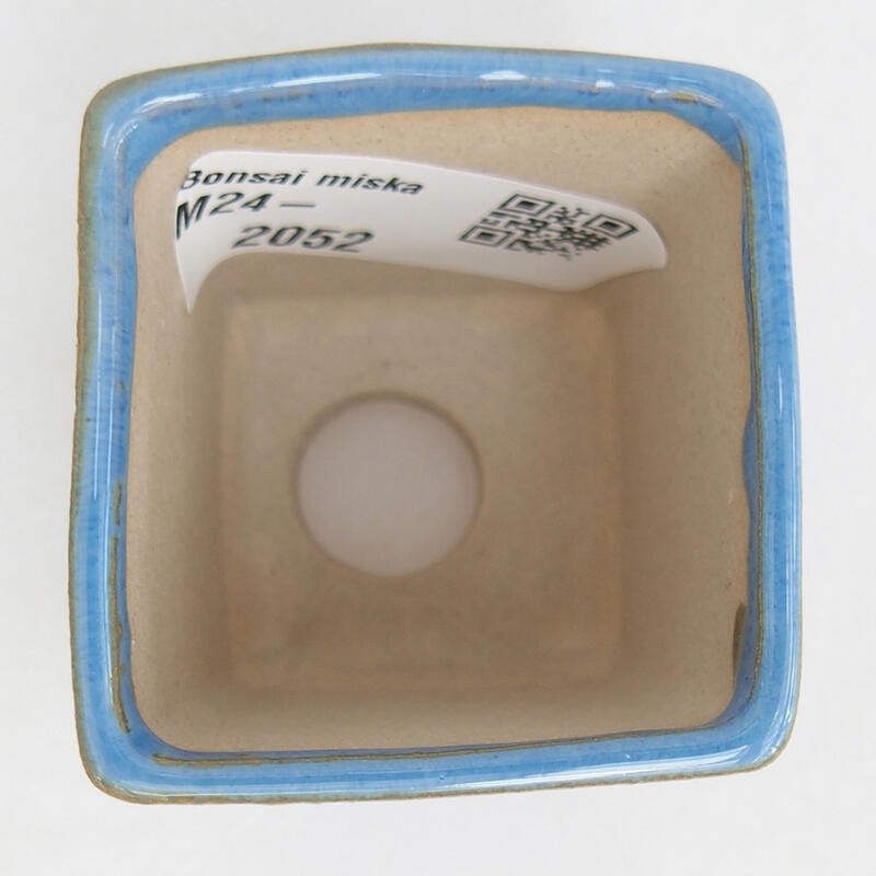 Mini bonsai tál 4,5 x 4,5 x 5 cm, kék színben