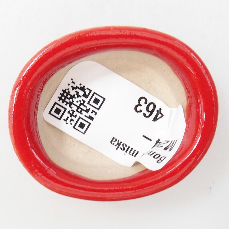 Mini bonsai tál 4,5 x 4 x 2 cm, piros színben