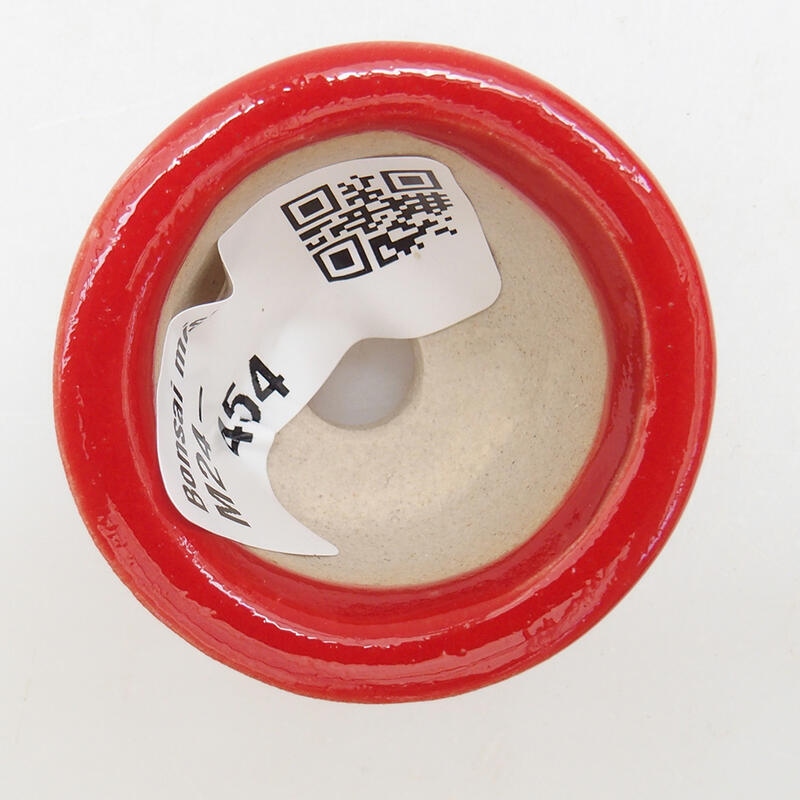 Mini bonsai tál 4 x 4 x 2,5 cm, piros színben