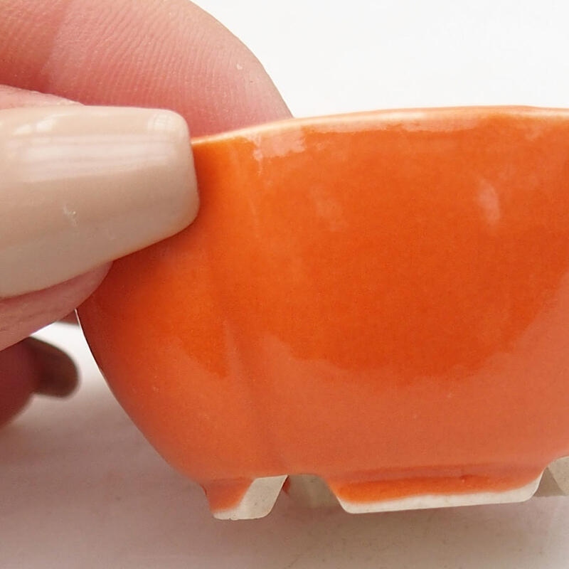 Mini bonsai tál 4 x 4 x 2,5 cm, narancssárga