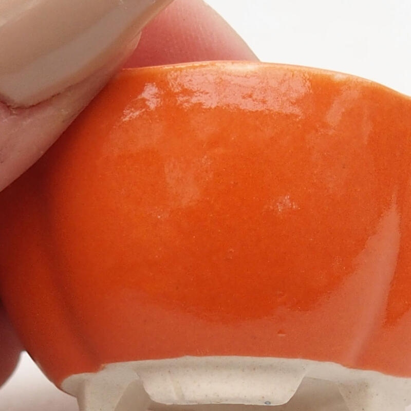 Mini bonsai tál 4 x 4 x 2,5 cm, narancssárga