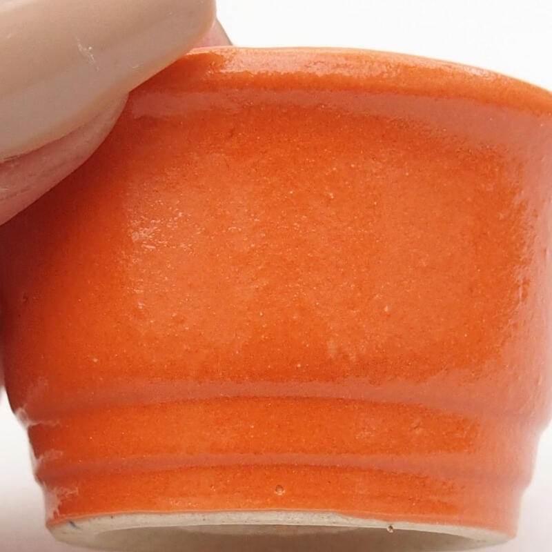 Mini bonsai tál 4 x 4 x 2,5 cm, narancssárga