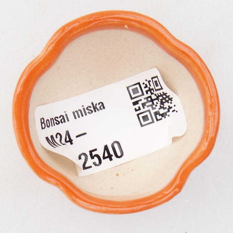 Mini bonsai tál 4 x 4 x 2,5 cm, narancssárga