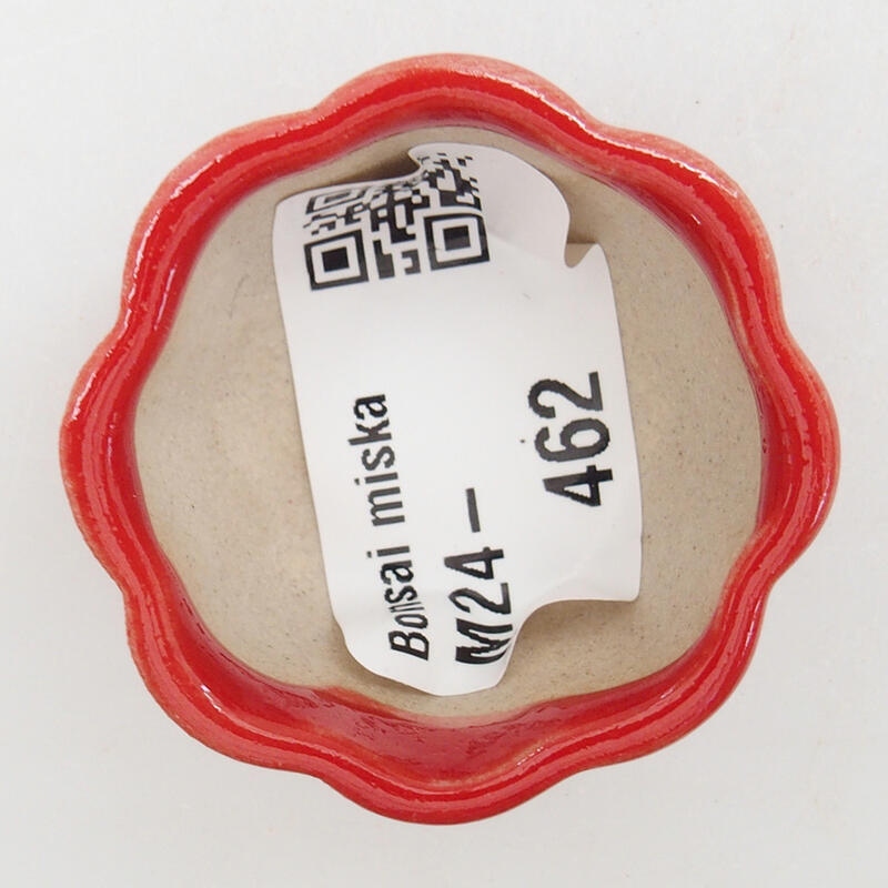 Mini bonsai tál 4 x 4 x 2 cm, piros színben