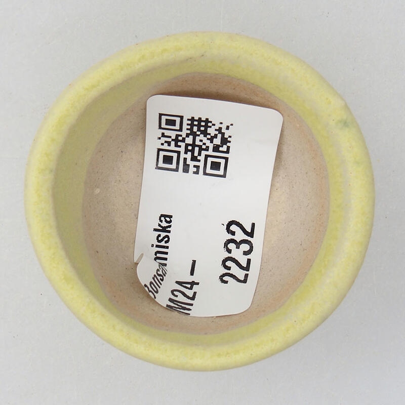 Mini bonsai tál 4 x 4 x 2 cm, sárga