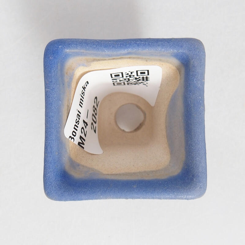 Mini bonsai tál 4 x 4 x 3,5 cm, kék színben