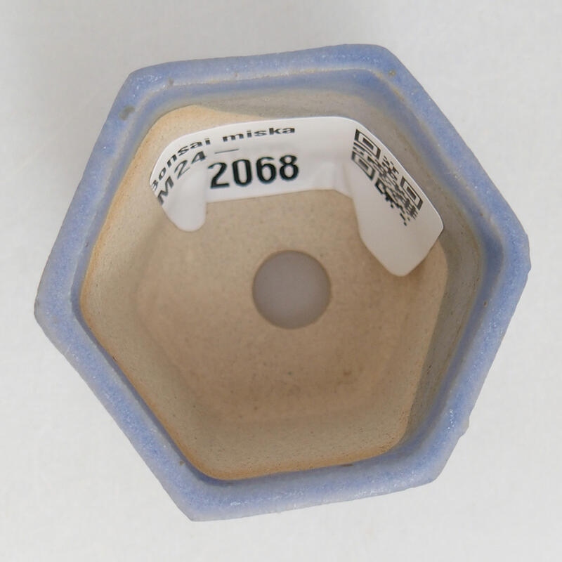 Mini bonsai tál 4 x 4 x 3,5 cm, kék színben