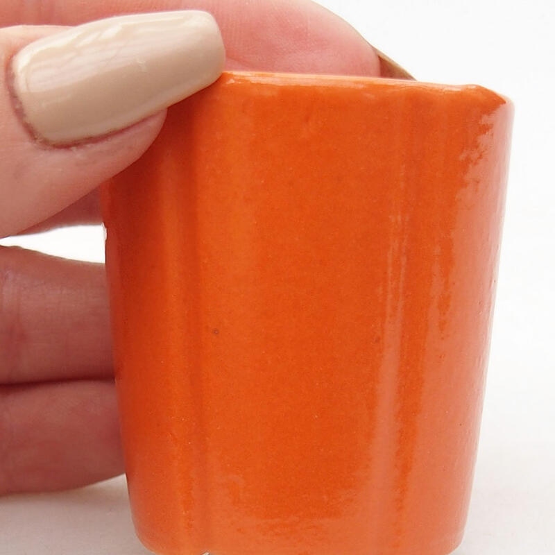 Mini bonsai tál 4 x 4 x 4,5 cm, narancssárga