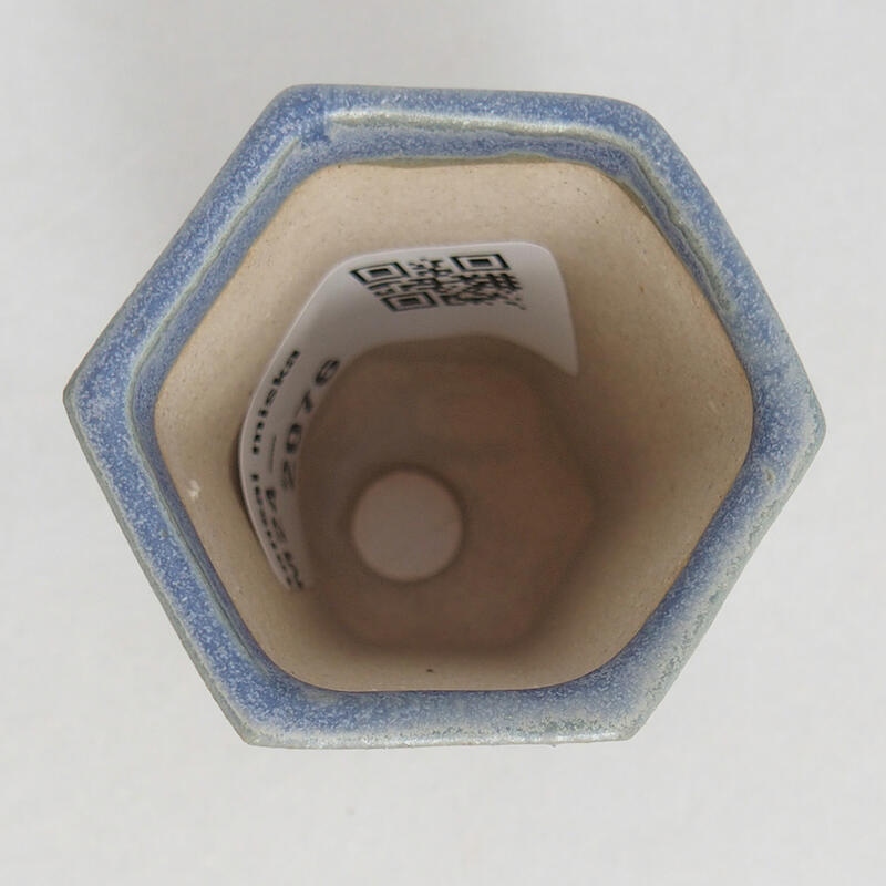 Mini bonsai tál 4 x 4 x 5,5 cm, kék színben