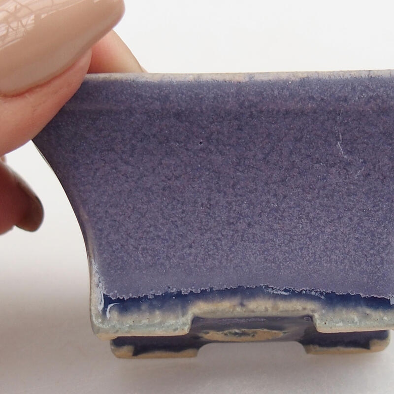 Mini bonsai tál 5,5 x 3,5 x 3 cm, lila színben