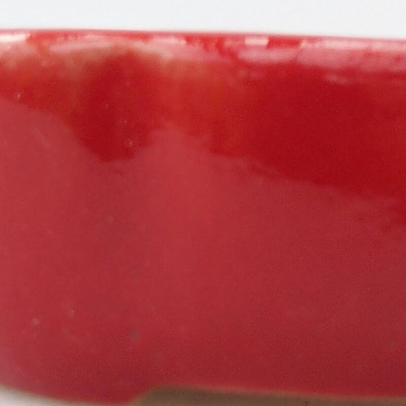 Mini bonsai tál 5,5 x 3 x 2 cm, piros színben