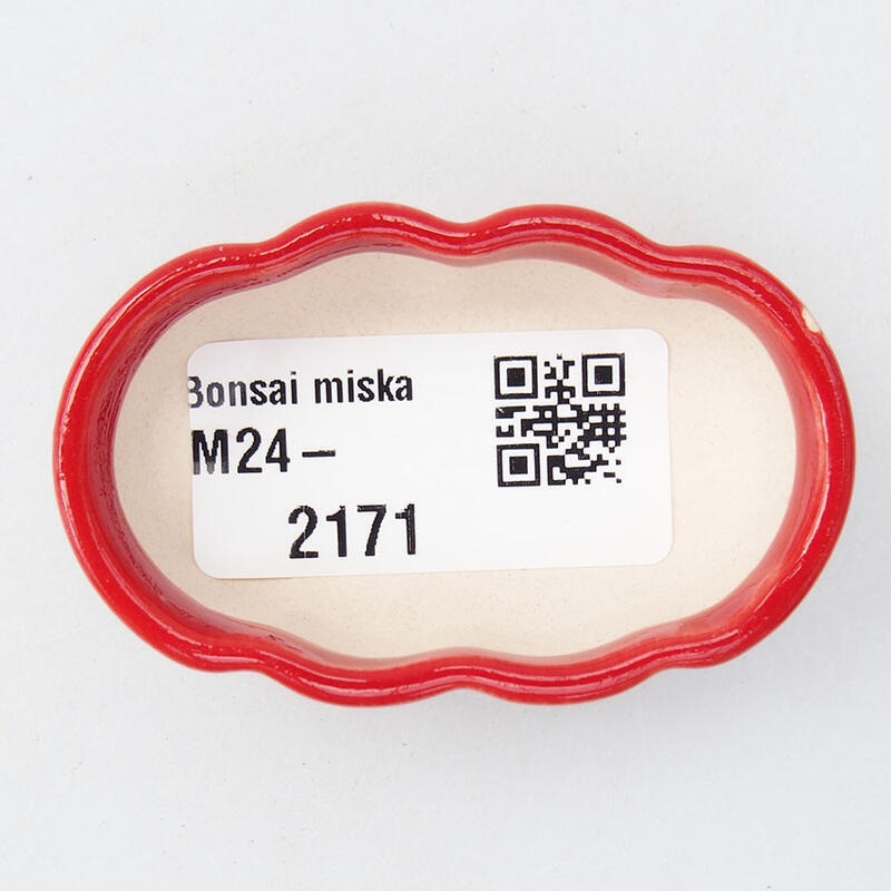 Mini bonsai tál 5,5 x 3 x 2 cm, piros színben