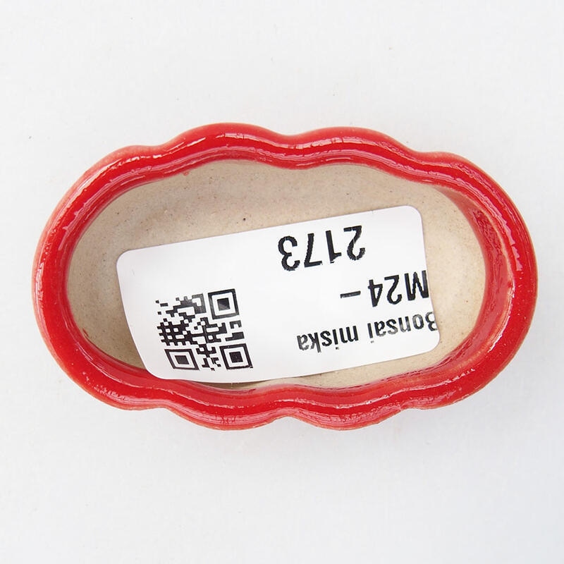 Mini bonsai tál 5,5 x 3 x 2 cm, piros színben