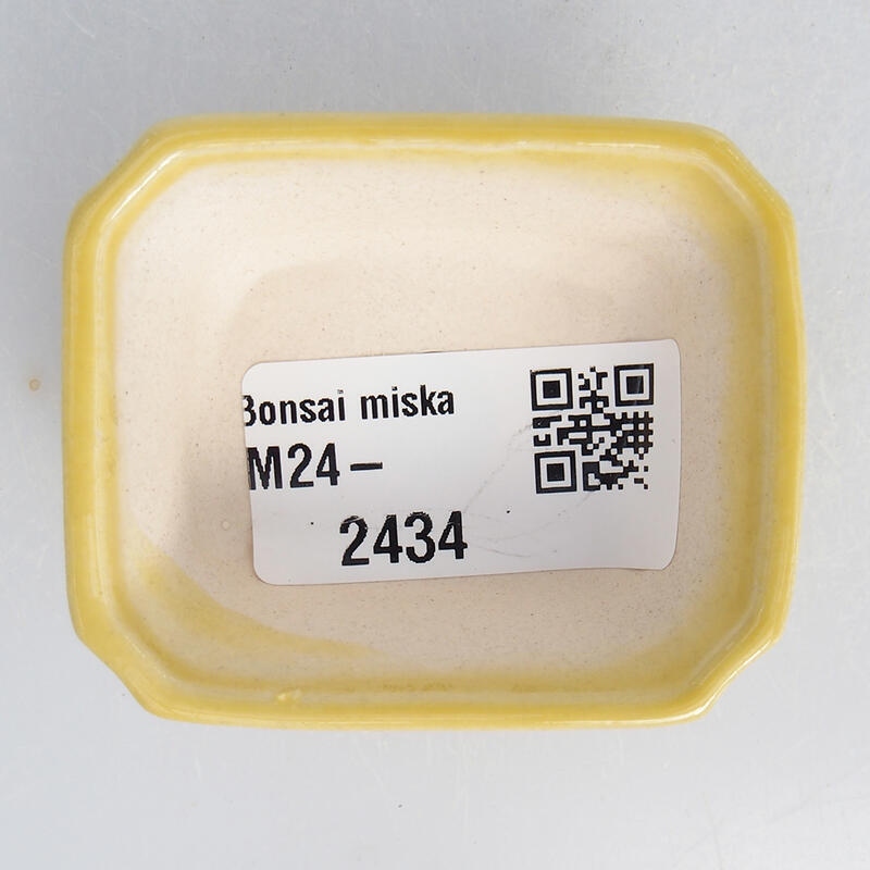 Mini bonsai tál 5,5 x 4,5 x 2 cm, sárga