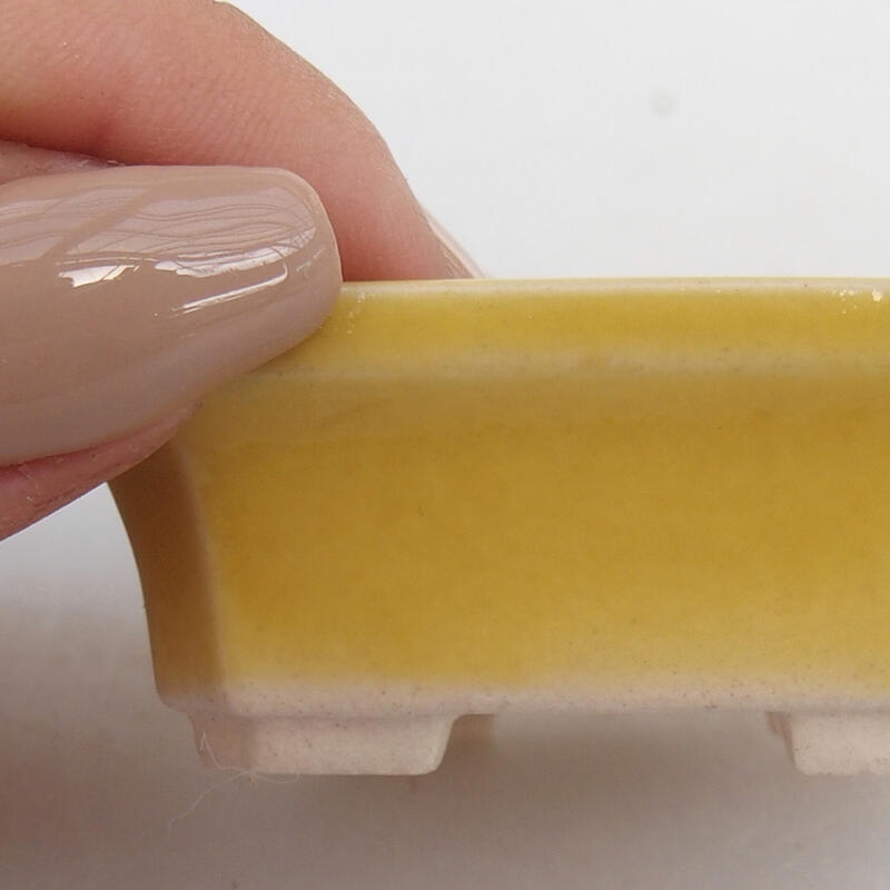 Mini bonsai tál 5,5 x 4,5 x 2 cm, sárga