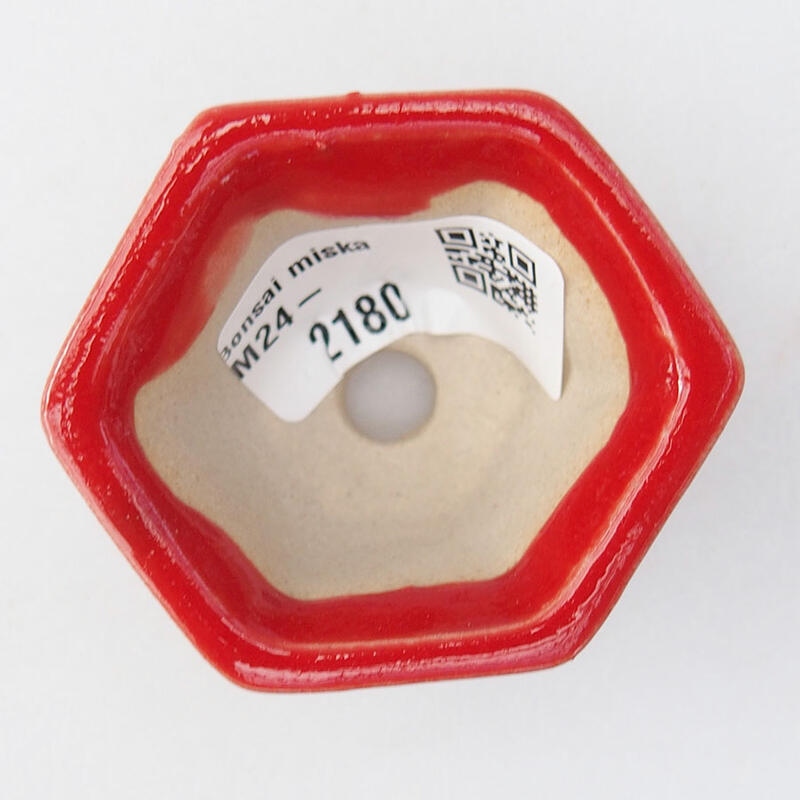 Mini bonsai tál 5,5 x 4,5 x 3 cm, piros színben