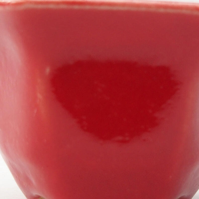 Mini bonsai tál 5,5 x 4,5 x 3 cm, piros színben