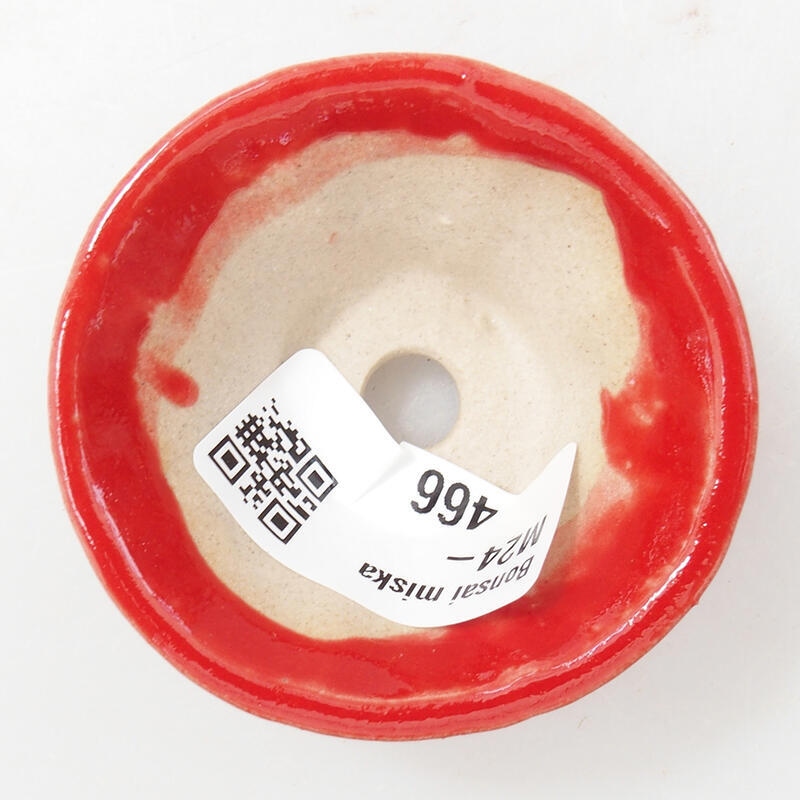 Mini bonsai tál 5,5 x 5,5 x 2,5 cm, piros színben