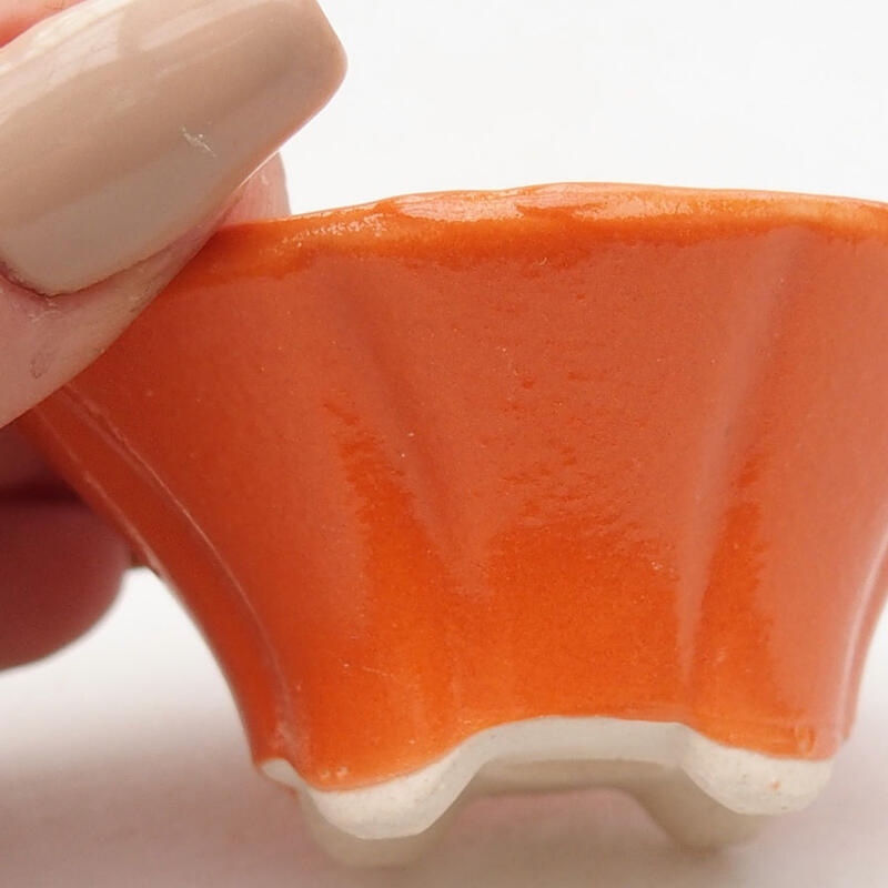 Mini bonsai tál 5,5 x 5,5 x 2,5 cm, narancssárga