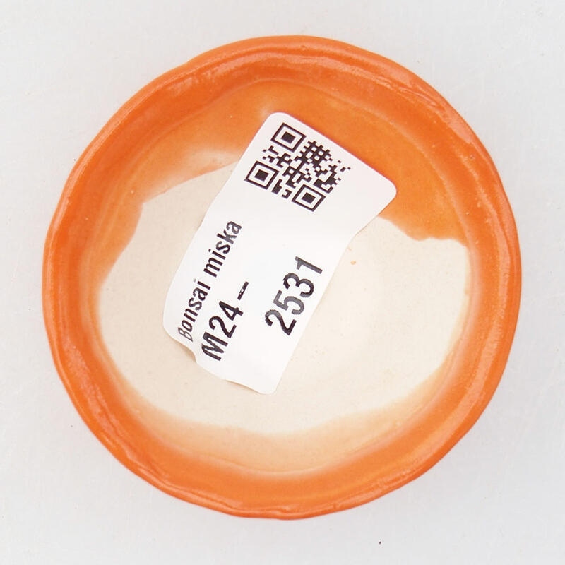 Mini bonsai tál 5,5 x 5,5 x 2,5 cm, narancssárga