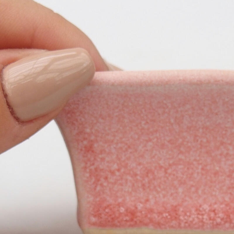 Mini bonsai tál 5,5 x 5,5 x 3,5 cm, rózsaszínű