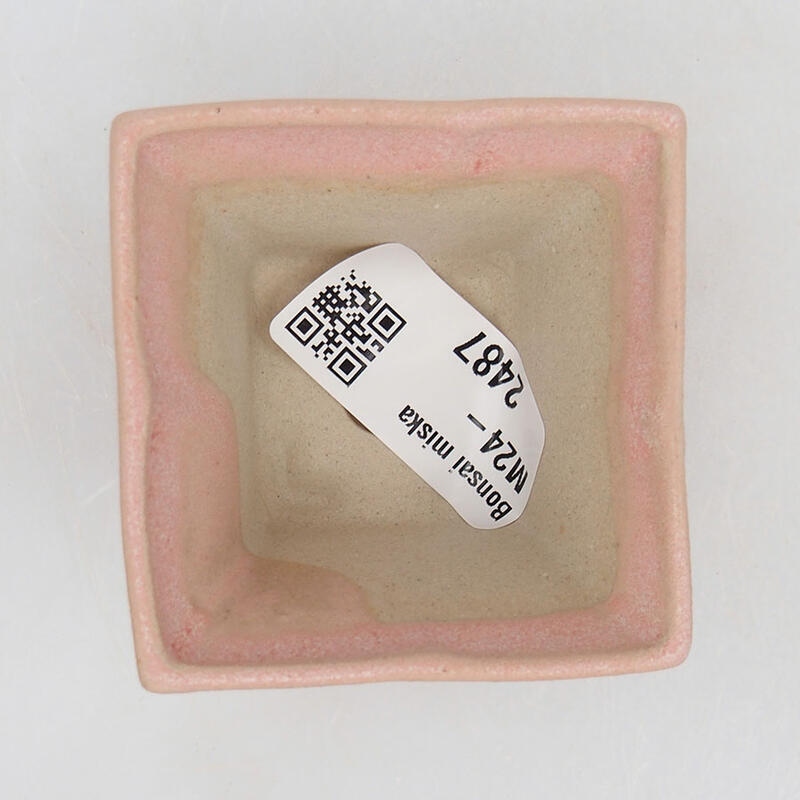 Mini bonsai tál 5,5 x 5,5 x 3,5 cm, rózsaszínű