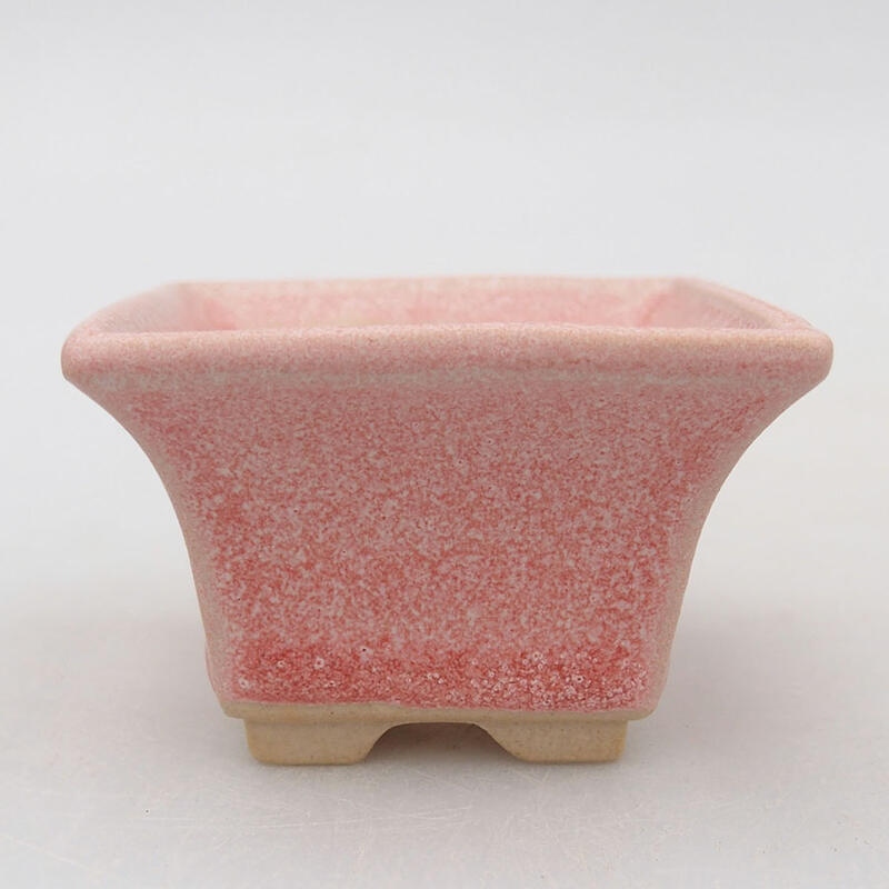 Mini bonsai tál 5,5 x 5,5 x 3,5 cm, rózsaszínű