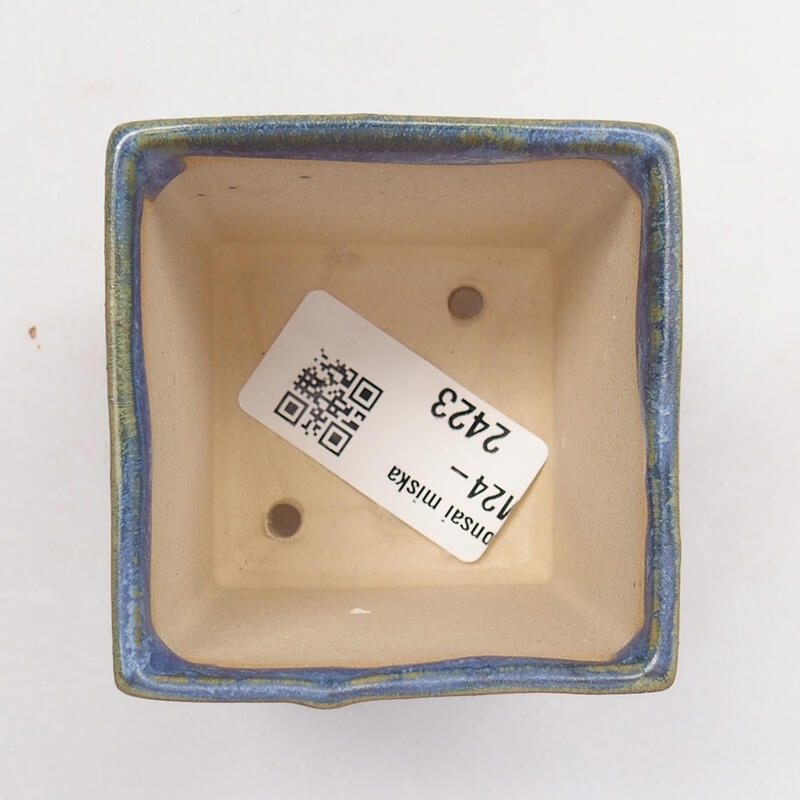 Mini bonsai tál 5,5 x 5,5 x 6,5 cm, kék színben