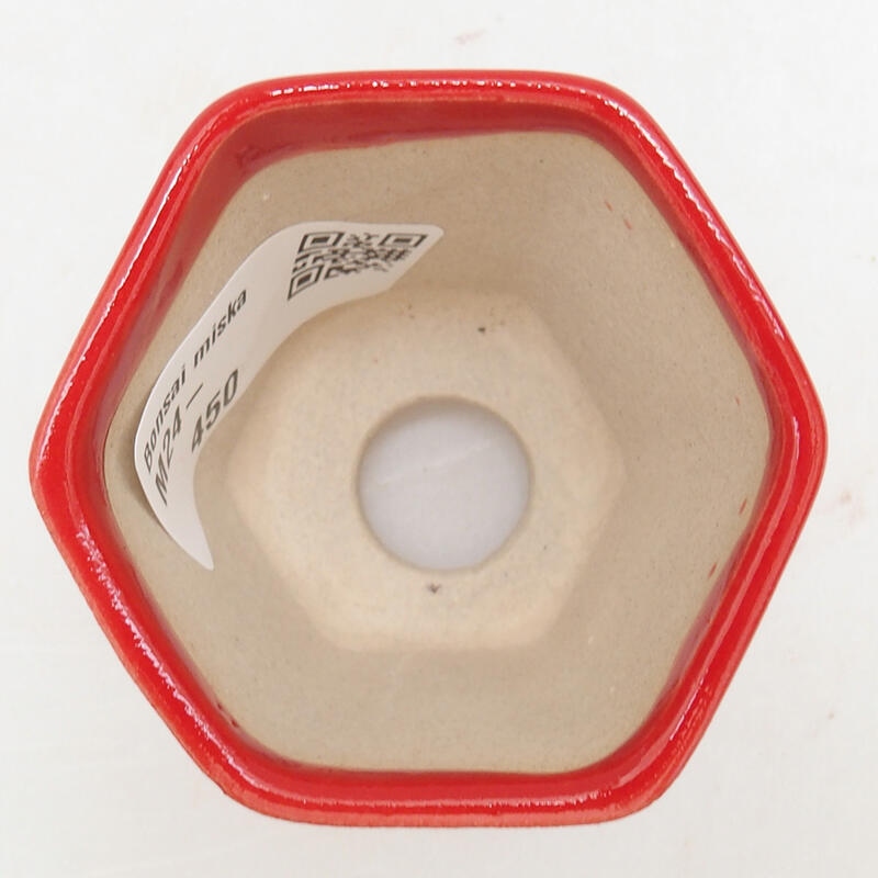 Mini bonsai tál 5,5 x 5 x 5 cm, piros színben