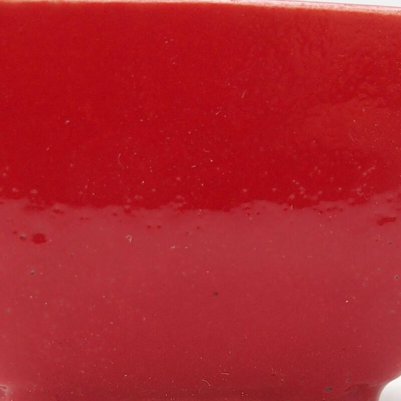 Mini bonsai tál 5 x 5 x 3 cm, piros színben