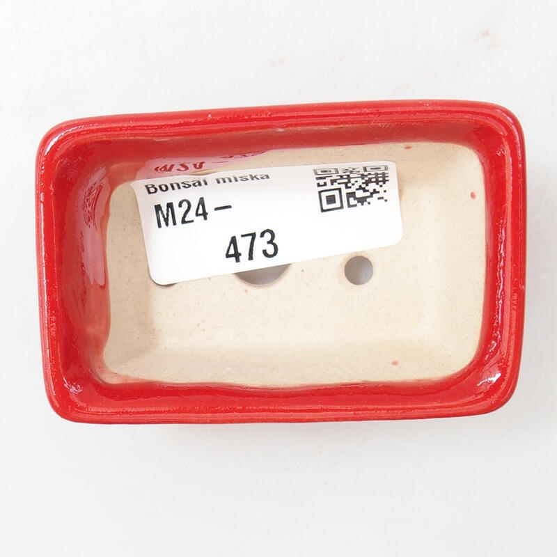 Mini bonsai tál 6,5 x 4 x 2,5 cm, piros színben