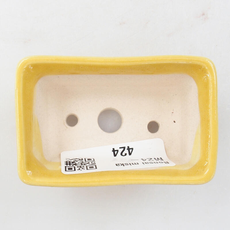 Mini bonsai tál 6,5 x 4 x 2,5 cm, sárga