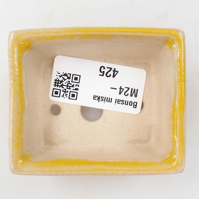 Mini bonsai tál 6,5 x 5,5 x 2,5 cm, sárga